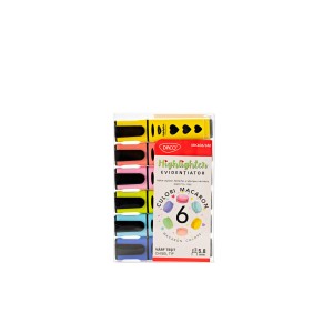 MARKER EVIDENTIATOR CU LICHID MACARON SET 6 DACO MK406/6M