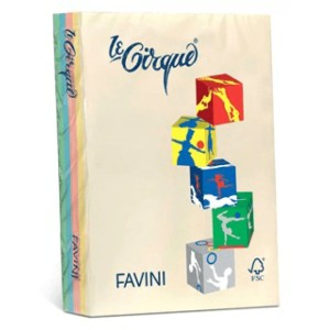 CARTON COLOR 160G/MP A4 ASORTAT 5 CULORI PASTEL FAVINI