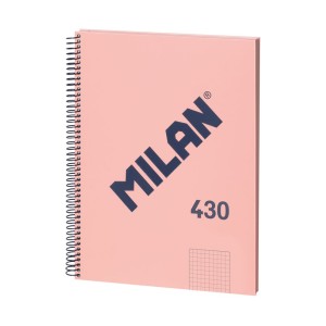 CAIET A4 80 FILE AR SPIRA MILAN ROZ 430 57143E80P