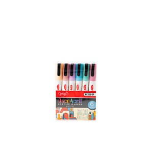 MARKER ACRILIC DACO SET 6 PASTEL MK503/6P
