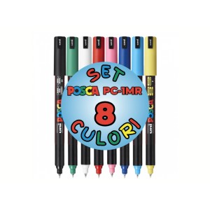 MARKER ACRILIC PC-1MR POSCA SET 8 M1480