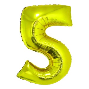 BALON FOLIE CIFRA 5 AURIU 100 CM DACO BL1005AU