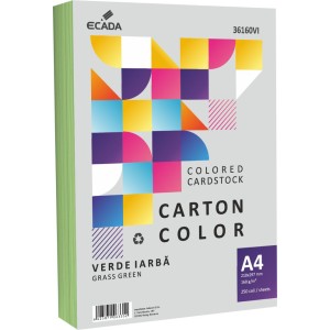CARTON COLOR 160G/MP A4 250 COLI ECADA VERDE IARBA 36160VI