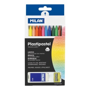 CREION COLOR 12 CERAT+RADIERA+ASCUTITOARE MILAN 027212K