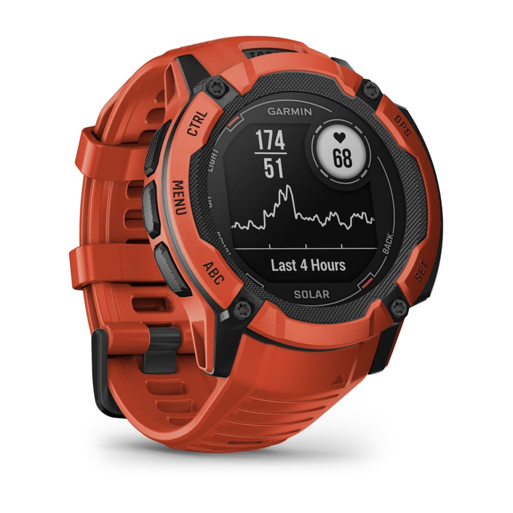 Smartwatch Instinct 2X Solar 2.79cm (1.1") MIP, 50mm, Digital, 176x176px, Touchscreen Graphite GPS (satellite), Rosu"010-02805-01" - imagine 3