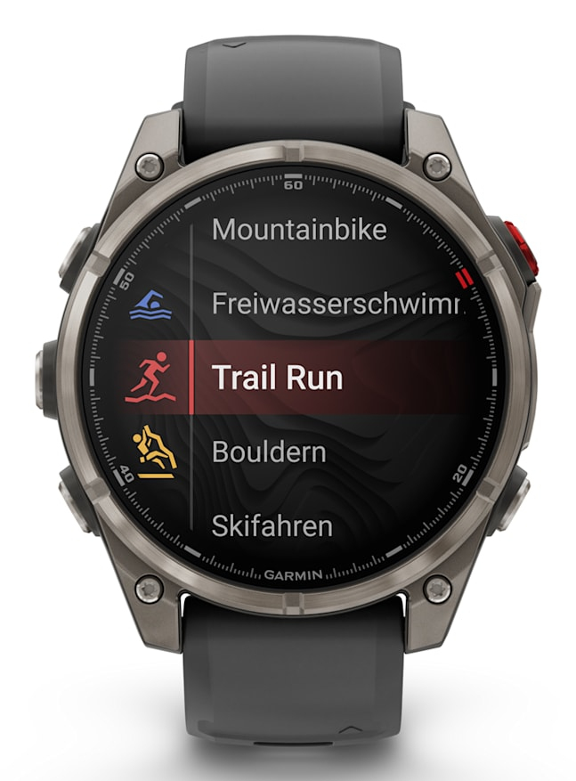 Smartwatch fenix 8 Pro 47 mm, AMOLED, Sapphire, Titanium with Graphite/black silicone band"010-03198-11" - imagine 4