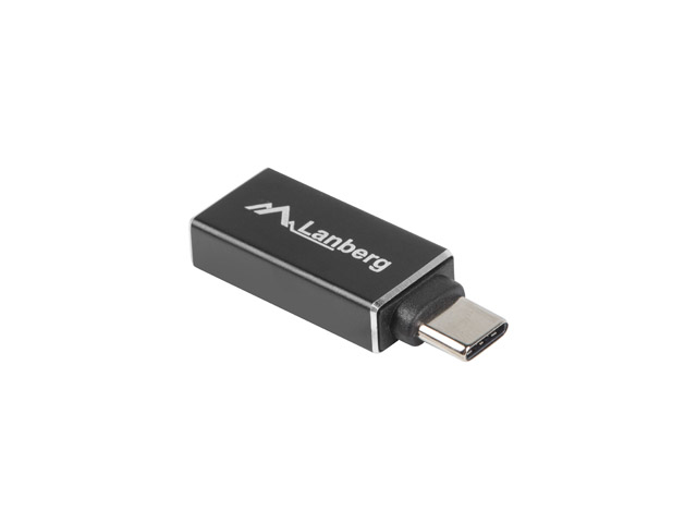 Adaptor LANBERG USB-C USB-A negru "AD-UC-UA-02" (timbru verde 0.08 lei)