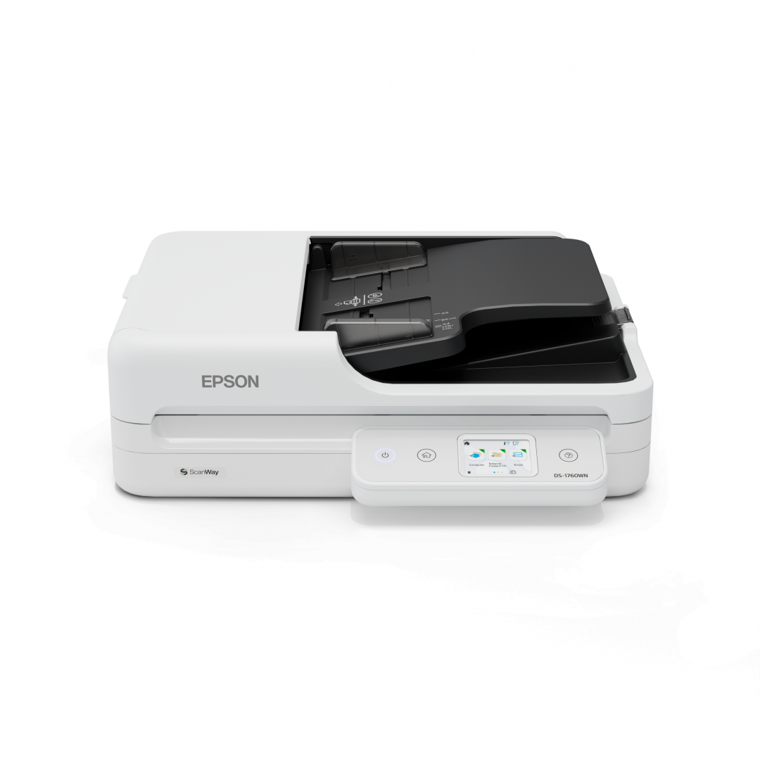 Scanner Desktop Duplex Epson DS-1760WN, A4, Viteza de scanare duplex: 30ppm|60ipm, Optiuni: OCR, Conectivitate:USB|WIFI|LAN, Scanare ambele fete:Da, ADF:60coli, (RAPO),(Incl. TV 17Lei) "B11B274401"
