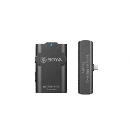 Boya Pro-K5 Linie Wireless 2.4Ghz cu Microfon Lavaliera (TX+RX) Type-C pentru Android & DSLR "BY-WM4 PRO-K5" (timbru verde 0.18 lei)