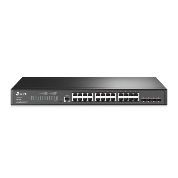 Switch TP-Link, "TL-SG3428" cu management L2, 24 Porturi Gigabit, 4 x SFP Gigabit "SG3428" (timbru verde 2 lei)