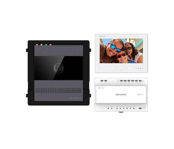 HK SET VIDEOINTERFON 2 FIRE DS-KIS704EY "DS-KIS704EY/AL" (timbru verde 0.8 lei)