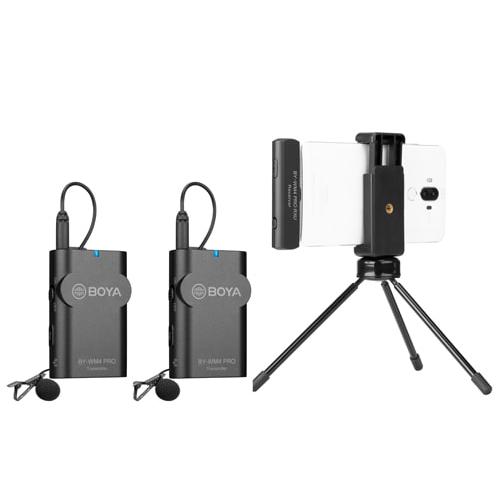 Boya Pro-K6 Dual Linie Wireless 2.4Ghz cu Microfon Lavaliera (2TX+RX) Type-C pentru Android & DSLR "BY-WM4 PRO-K6" (timbru verde 0.18 lei)