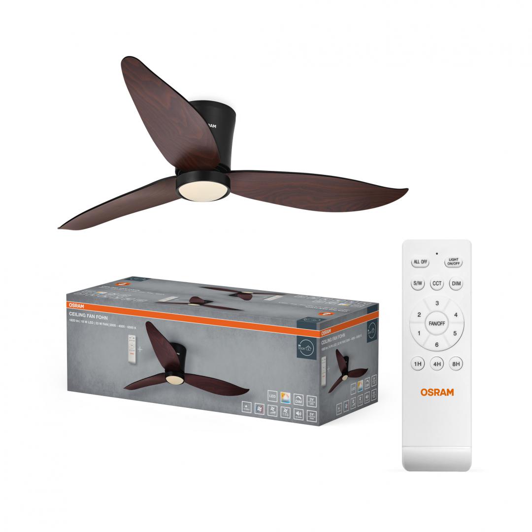 CEILING FAN FOHN 1168 41W CCT OSRAM "000004058075857810" (timbru verde 2 lei)