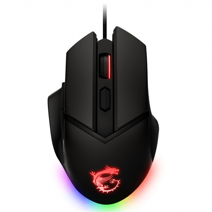 MSI Clutch GM20 ELITE Right handed Optical GAMING Mouse Max DPI 6400 Adjustable Weight system RGB lighting with the ability, "CLUTCH GM20 ELITE" (timbru verde 0.18 lei)