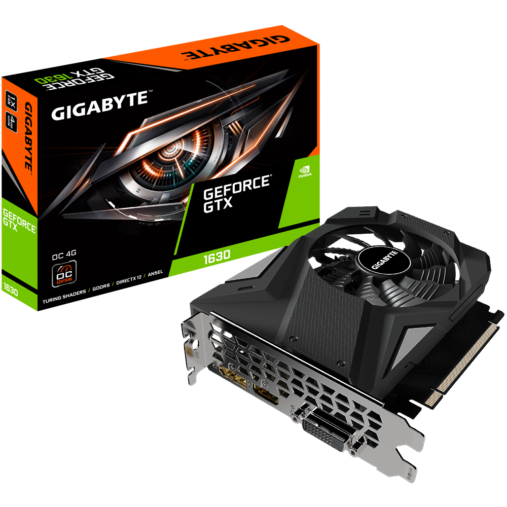 VGA GB GeForce GTX 1630 OC 4G 64bit, "GV-N1630OC-4GD"