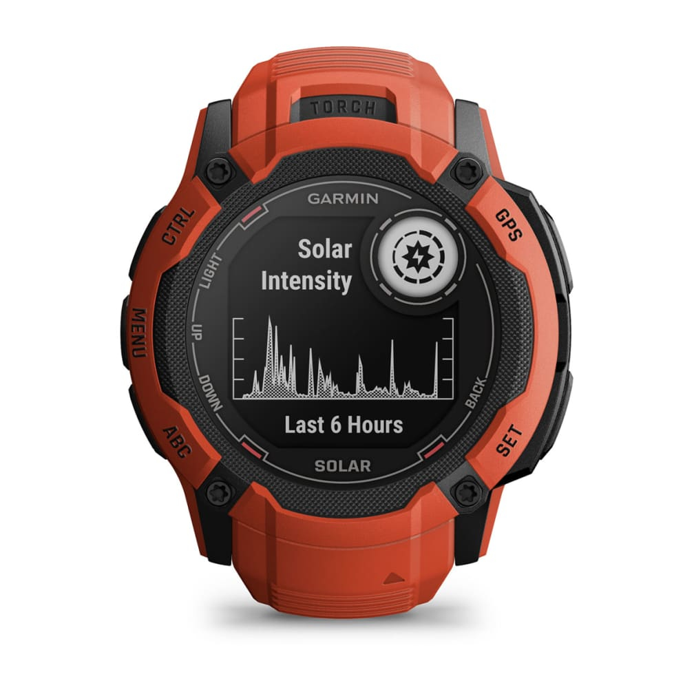 Smartwatch Instinct 2X Solar 2.79cm (1.1") MIP, 50mm, Digital, 176x176px, Touchscreen Graphite GPS (satellite), Rosu"010-02805-01" - imagine 2