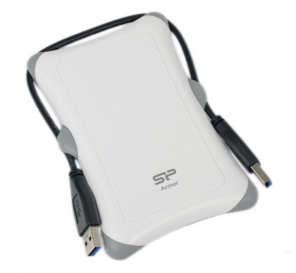 HDD extern portabil Silicon Power Armor A30 1TB Anti-shock USB 3.0 alb "SP010TBPHDA30S3W" (timbru verde 0.8 lei)