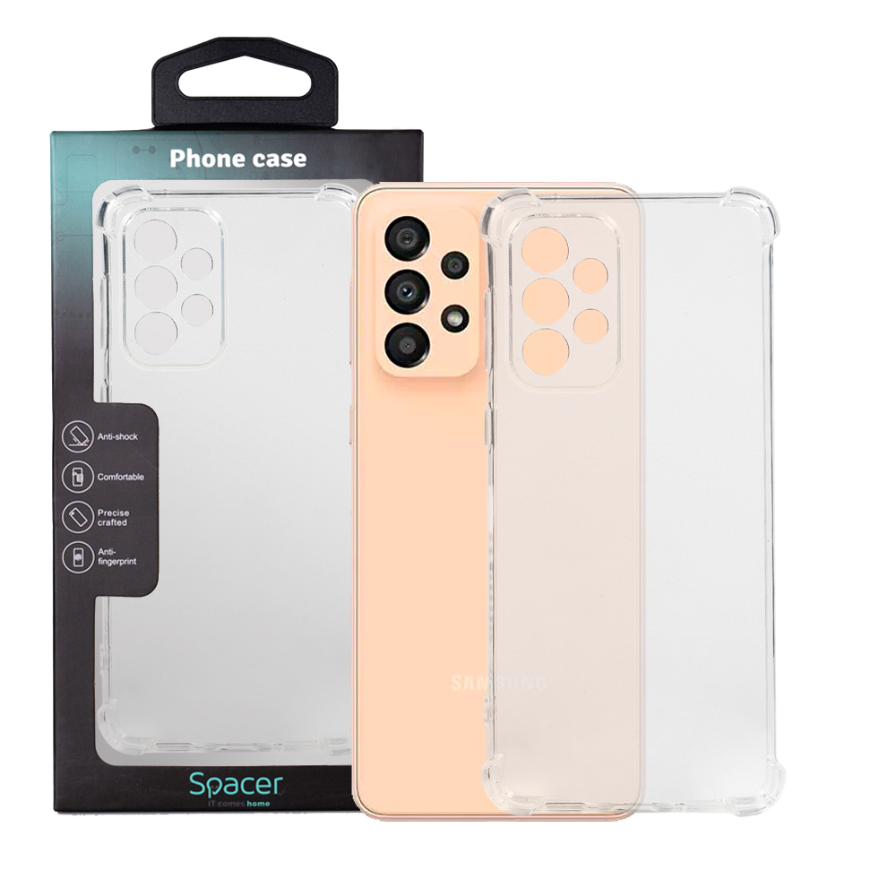 Husa Samsung Galaxy A33 Spacer, transparenta, grosime 1.5mm, protectie suplimentara antisoc la colturi, material flexibil TPU "SPPC-SM-GX-A33-CLR"