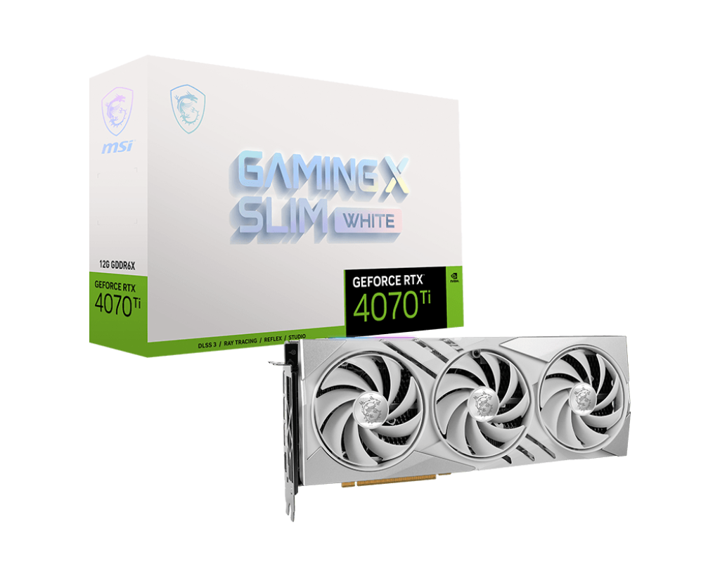 MSI GeForce RTX 4070 GAMING X SLIM WHITE 12G 12GB GDDR6X 192-bit PCIe Gen4 1xHDMI 2.1 3xDP "GEFORCE RTX 4070 GAMING X SLIM WHITE 12G"