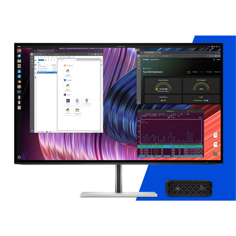 PC ZGX NANO G1N AI GB10/128G/2TB NVIDIA DGX D4DB3ET HP"D4DB3ET" - imagine 8