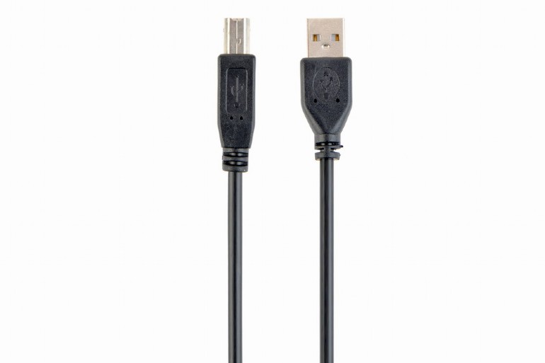 CABLU USB GEMBIRD pt. imprimanta, USB 2.0 (T) la USB 2.0 Type-B (T), 1.8m, conectori auriti, black, "CCP-USB2-AMBM-6" / 45505977 (timbru verde 0.08 lei)