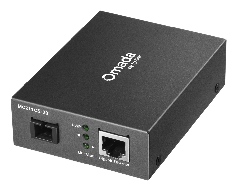 MEDIA CONVERTOR TP-LINK, Omada Gigabit WDM, 1× Gigabit SC/UPC Fiber Port, 1× 10/100/1000 Mbps RJ45, pana la 20km "MC211CS-20" (include timbru verde 0.8 lei)