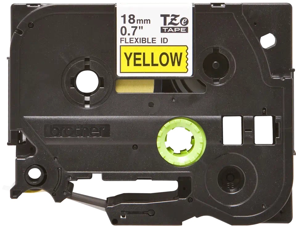 Banda laminata Original Brother Black on Yellow, TZEFX641, pentru D400|D450|E300|H300|18R|300|310|320|340|1300|1700|1750|1760|1800|1810|1830|1880|1890|1900|1910|1950|1960|2030|2040|2100|2110|ST5, 18mm, incl.TV 0 RON, "TZEFX641"