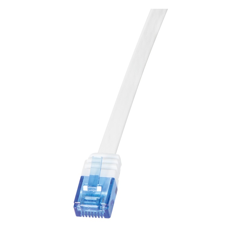 PATCH CORD UTP LOGILINK Cat6, cupru, flat, 10 m, alb, AWG32, "CF2091U" (timbru verde 0.18 lei)