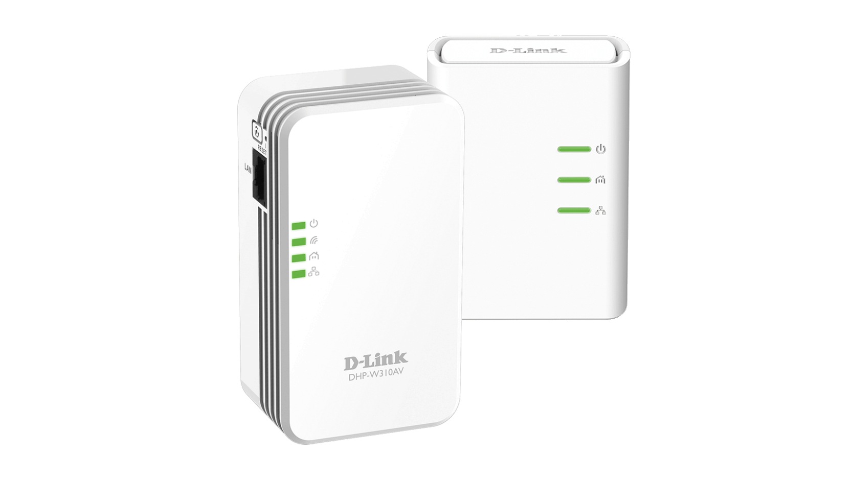 KIT ADAPTOR POWERLINE D-LINK AV500 wireless N mini, pana la 500Mbps, 1 port Gigabit, 2 buc. "DHP-W311AV" (timbru verde 2 lei)