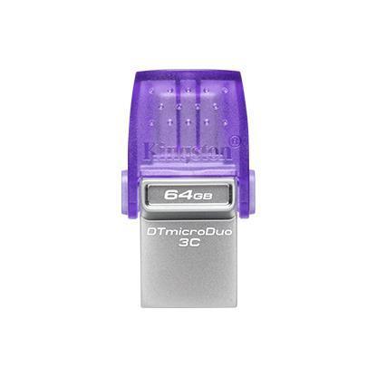 64GB DataTraveler microDuo 3C 200MB/s dual USB-A + USB-C, "DTDUO3CG3/64GB" (timbru verde 0.03 lei)