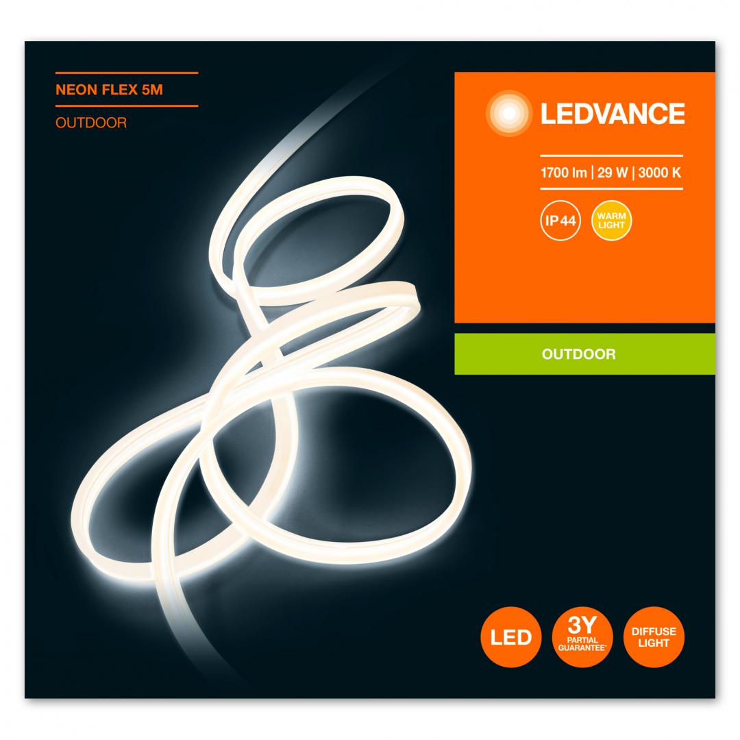 NEON FLEX 5M 3000K IP44 LEDV "000004058075504721" (timbru verde 0.45 lei)