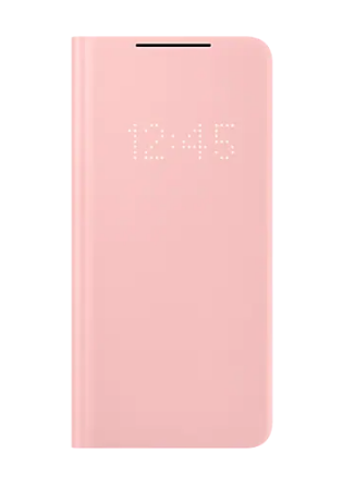 HUSA Smartphone Samsung, pt Galaxy S21+, tip smart book cover, poliuretan, Smart LED View, roz, "EF-NG996PPEGEE"
