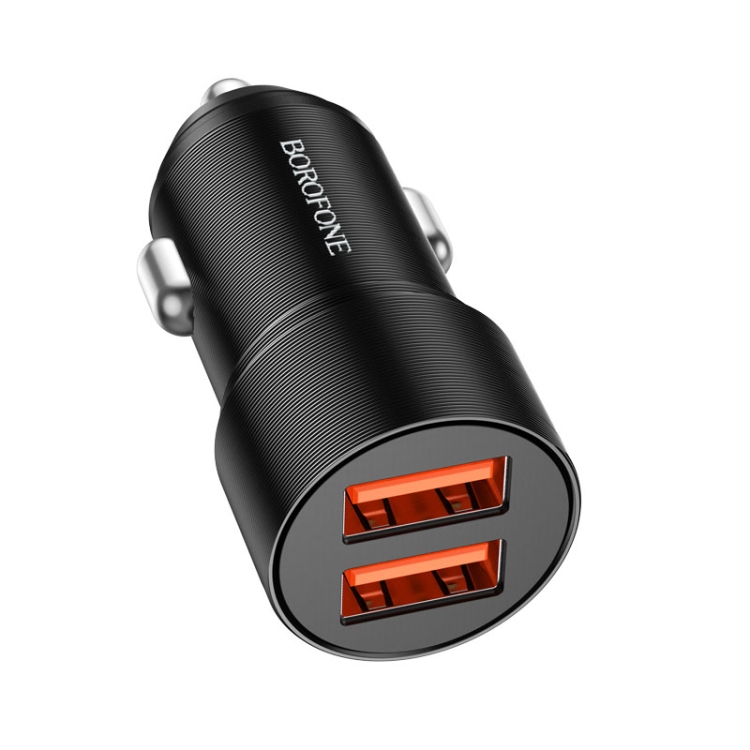 INCARCATOR auto Borofone "BZ19B", pt. bricheta auto, 2 x USB, putere totala 36W, negru "6941991101472" (timbru verde 0.18 lei)