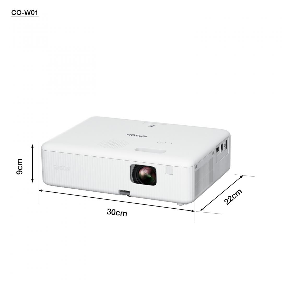 EPSON CO-W01 Projector 3LCD WXGA 3000lm "V11HA86040" , (timbru verde 4 lei)(RAPO)