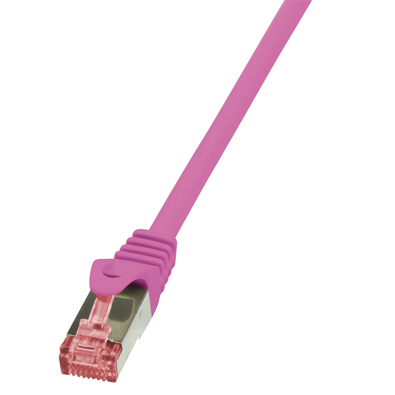 PATCH CORD S/FTP LOGILINK Cat6, LSZH, cupru, 3 m, roz, AWG27, dublu ecranat "CQ2069S" (timbru verde 0.08 lei)