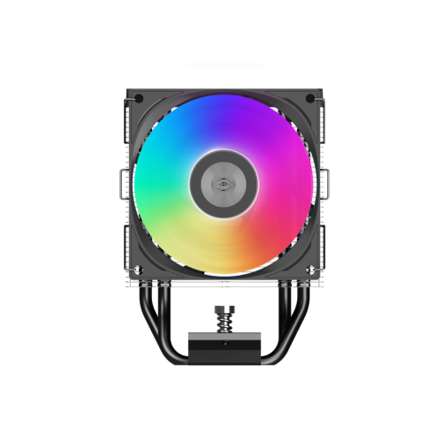 COOLER PCCooler "R400 ARGB" skt. universal, racire cu aer, vent. 92mm, 800 - 2200 RPM, 4 heatpipes, inaltime 133mm, iluminare RGB,"R400 ARGB BK" (timbru verde 0.8 lei)
