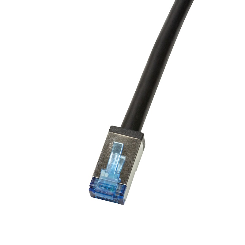 PATCH CORD S/FTP LOGILINK Cat6a, cupru, 30 m, negru, AWG26, dublu ecranat, outdoor, "CQ7123S" (timbru verde 0.8 lei)