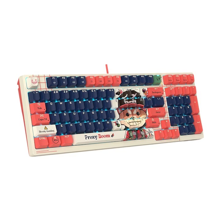 Tastatura gaming Bloody "AT98" Alpha Optical Switch Performance Keyboard USB Proxy Boom, US Layout "AT98 Proxy Boom" (timbru verde 0.8 lei) 4711421 000765