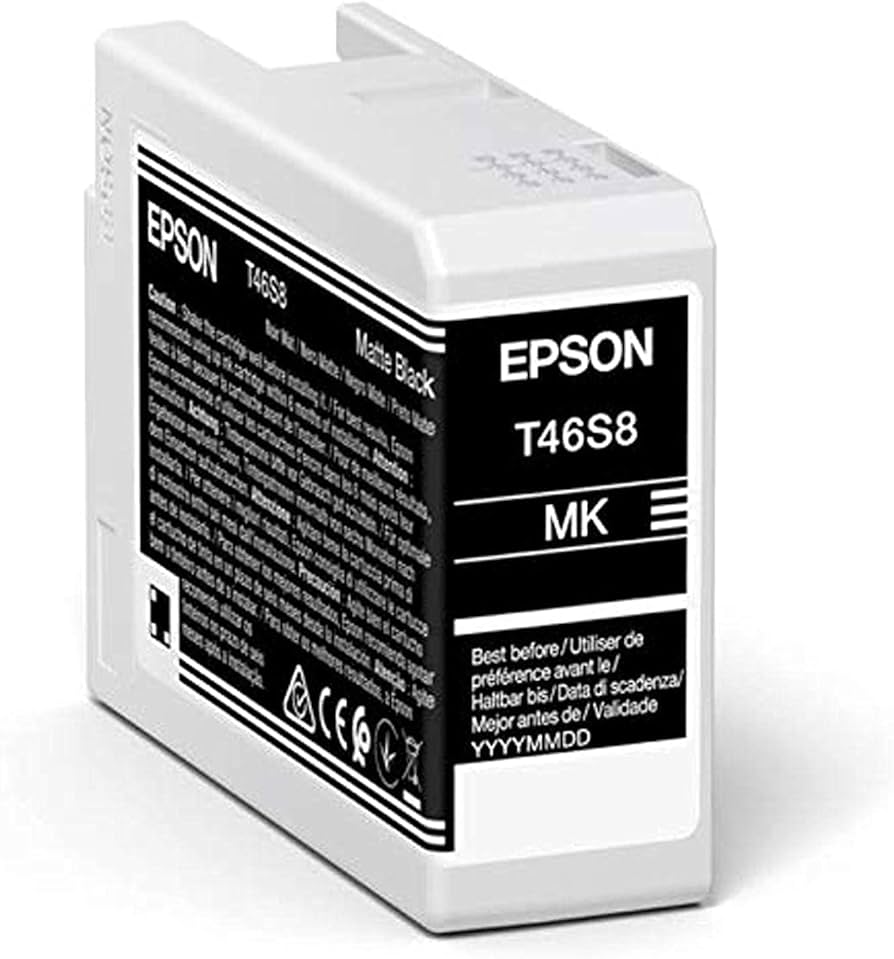 Cartus Cerneala Original Epson Matte Black, T46S8, pentru UltraChrome Pro 10, 25ml, (timbru verde 1.2 lei), "C13T46S800"(RAPO)