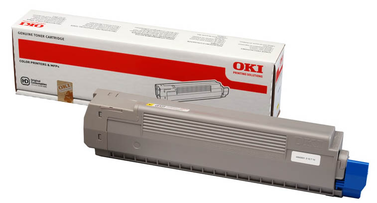 Toner Original Oki Yellow, 44643001, pentru C801, 7.3K,"44643001"