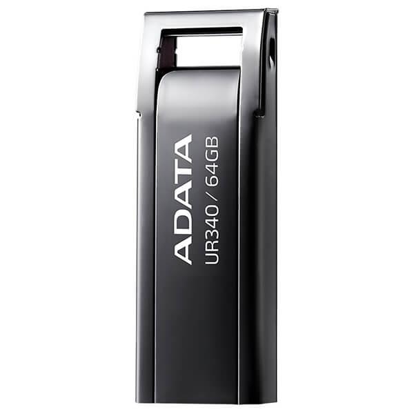 MEMORIE USB 3.2 ADATA UR340 64GB BLACK METALIC "AROY-UR340-64GBK" (timbru verde 0.03 lei)
