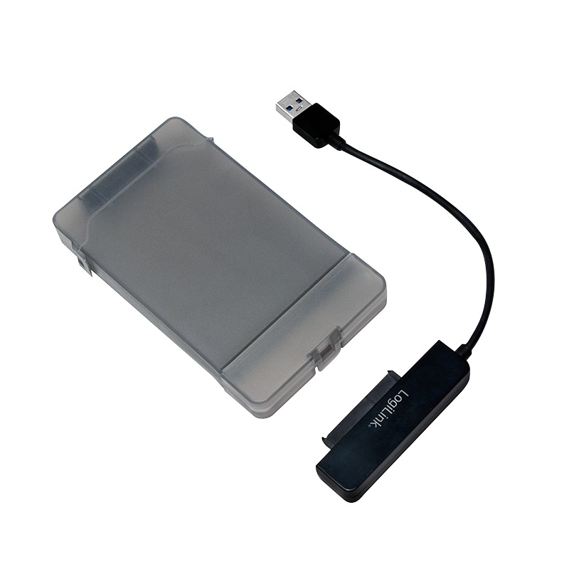 CABLU USB LOGILINK adaptor, USB 3.0 (T) la S-ATA (T), 10cm, adaptor USB la HDD S-ATA 2.5", carcasa de protectie pt. HDD, negru, "AU0037" (timbru verde 0.18 lei)