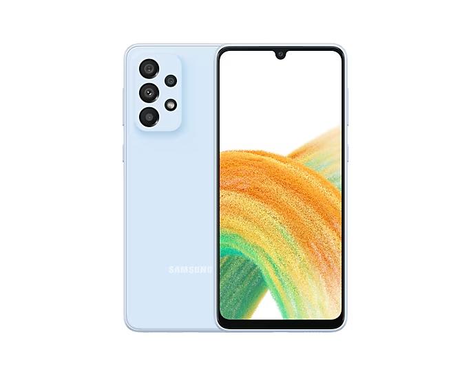 Samsung Galaxy A33 DS Awesome Blue 5G/6.4"/OC/6GB/128GB/13MP/48MP+8MP+5MP+2MP/5000mAh + IP67 "SM-A336BLBGEUE" (timbru verde 0.45 lei)