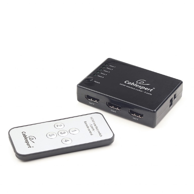 SWITCH video GEMBIRD, switch 5 device la 1 Monitor, conector 1: HDMI (M) x 5; conector 2: HDMI (M), "DSW-HDMI-53" (timbru verde 0.8 lei)