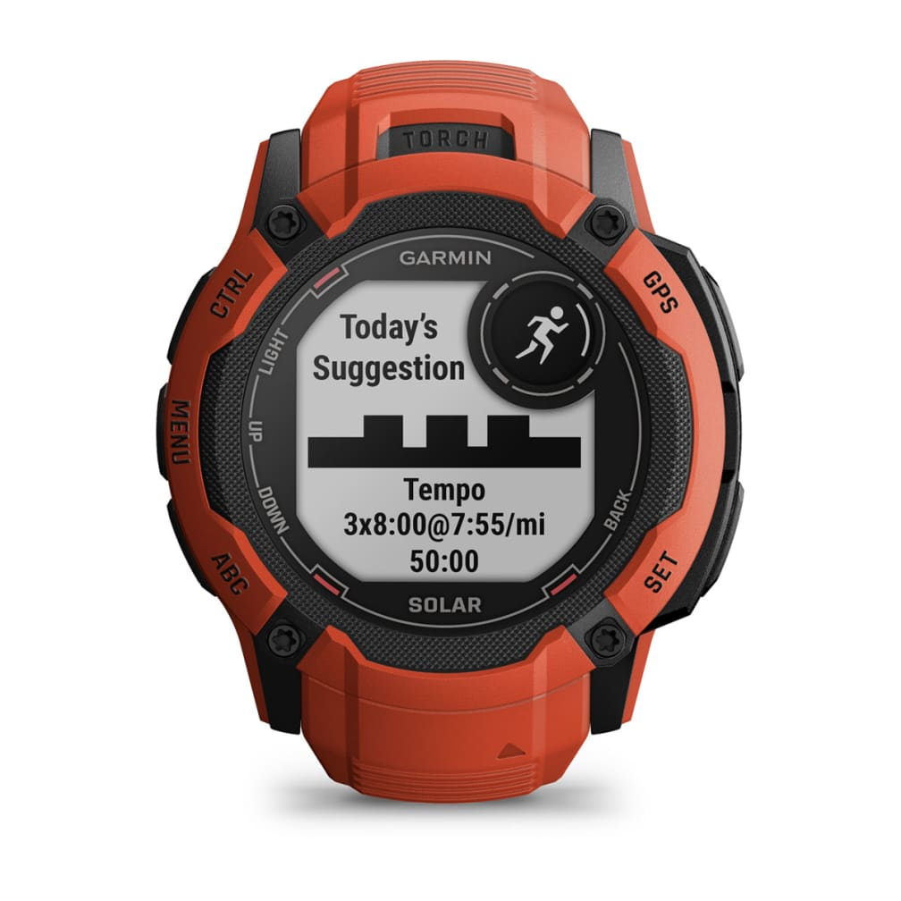 Smartwatch Instinct 2X Solar 2.79cm (1.1") MIP, 50mm, Digital, 176x176px, Touchscreen Graphite GPS (satellite), Rosu"010-02805-01" - imagine 6