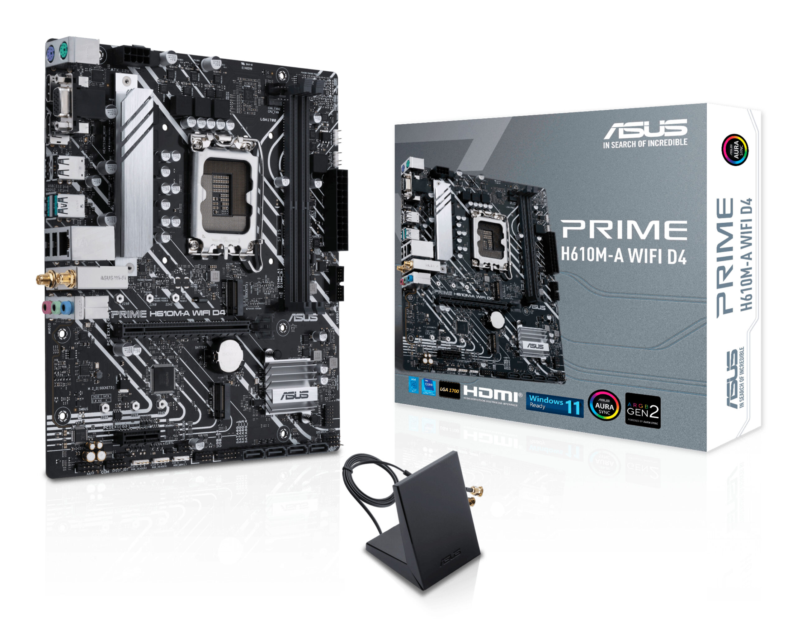 Placa de baza Asus Prime H610M-A, WIFI IntelH610, ATX DDR4, WIFI 5 "PRIME H610M-A WF D4"