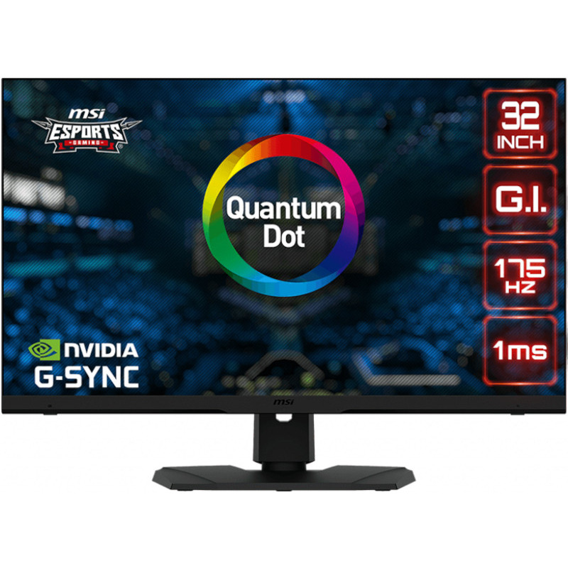MSI Optix MPG321QRF QD 32inch IPS WQHD 175Hz 1ms 600cd/m2 2xHDMI DP 3xUSB 3.0 USB-C, "OPTIX MPG321QRF QD" (timbru verde 7 lei)