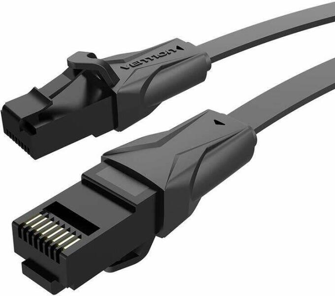 Patch cord UTP Vention, Cat. 5e, RJ-45 (T) la RJ-45 (T), 10m, AWG 26, 1000Mbps, negru "IABBL" (timbru verde 0.08 lei) - 6922794781450