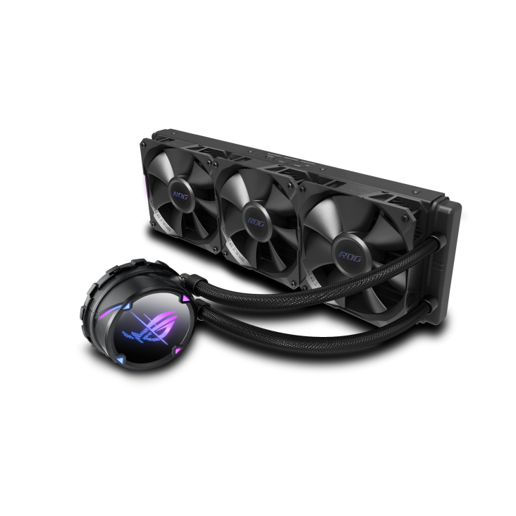 Cooler Asus "STRIX LC II 360", skt universal, racire cu lichid, ventilator 120 mm x 3, 2500 rpm, "STRIX LC II 360" (timbru verde 2.00 lei)