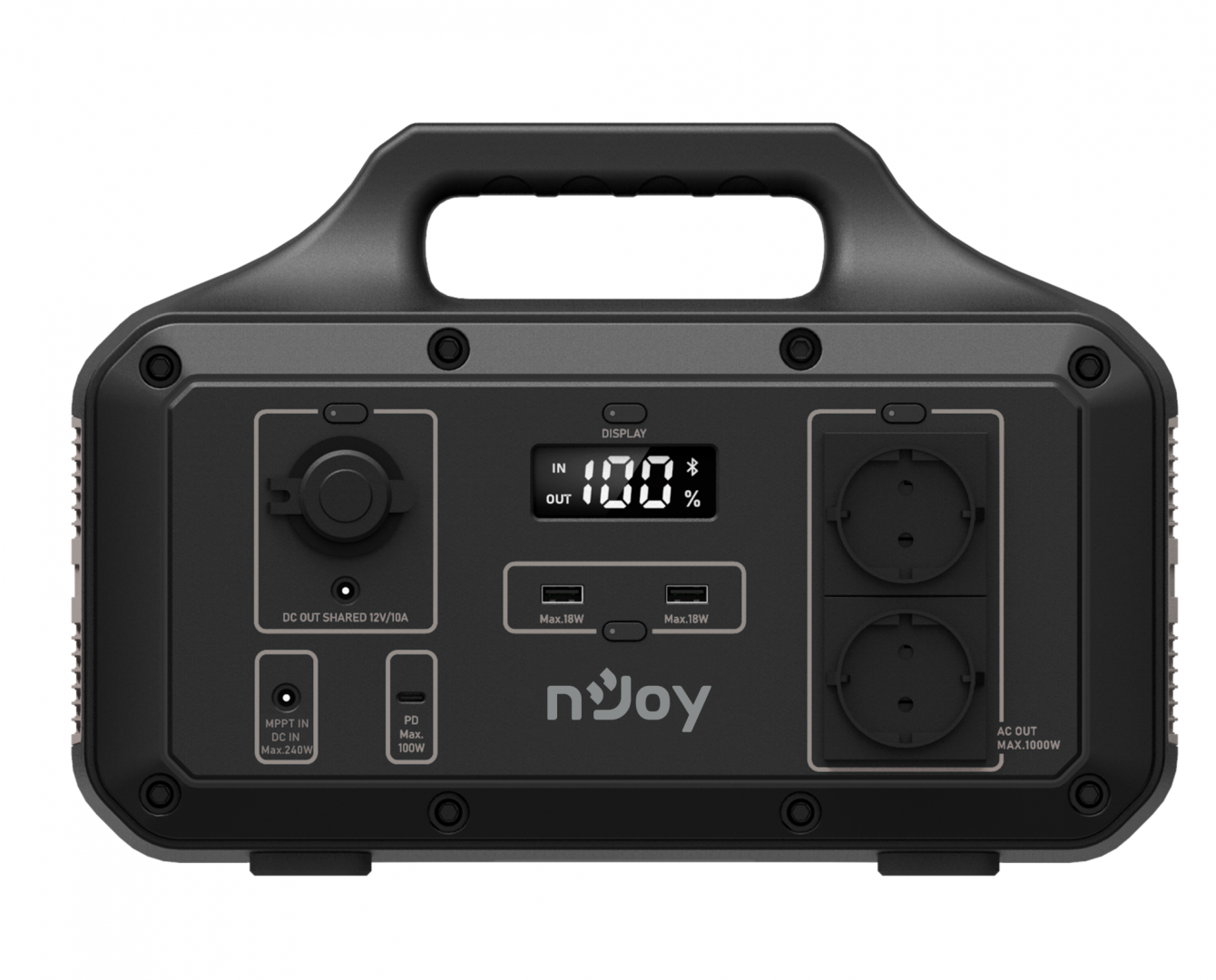 nJoy | ESPS-60TBEHJ-CT012 |Power Base 600|Statie portabila stocare energie|Exterior|600W|7 porturi alimentare|4 moduri reincarcare|Management software "ESPS-60TBEHJ-CT012" (timbru verde 11 lei)